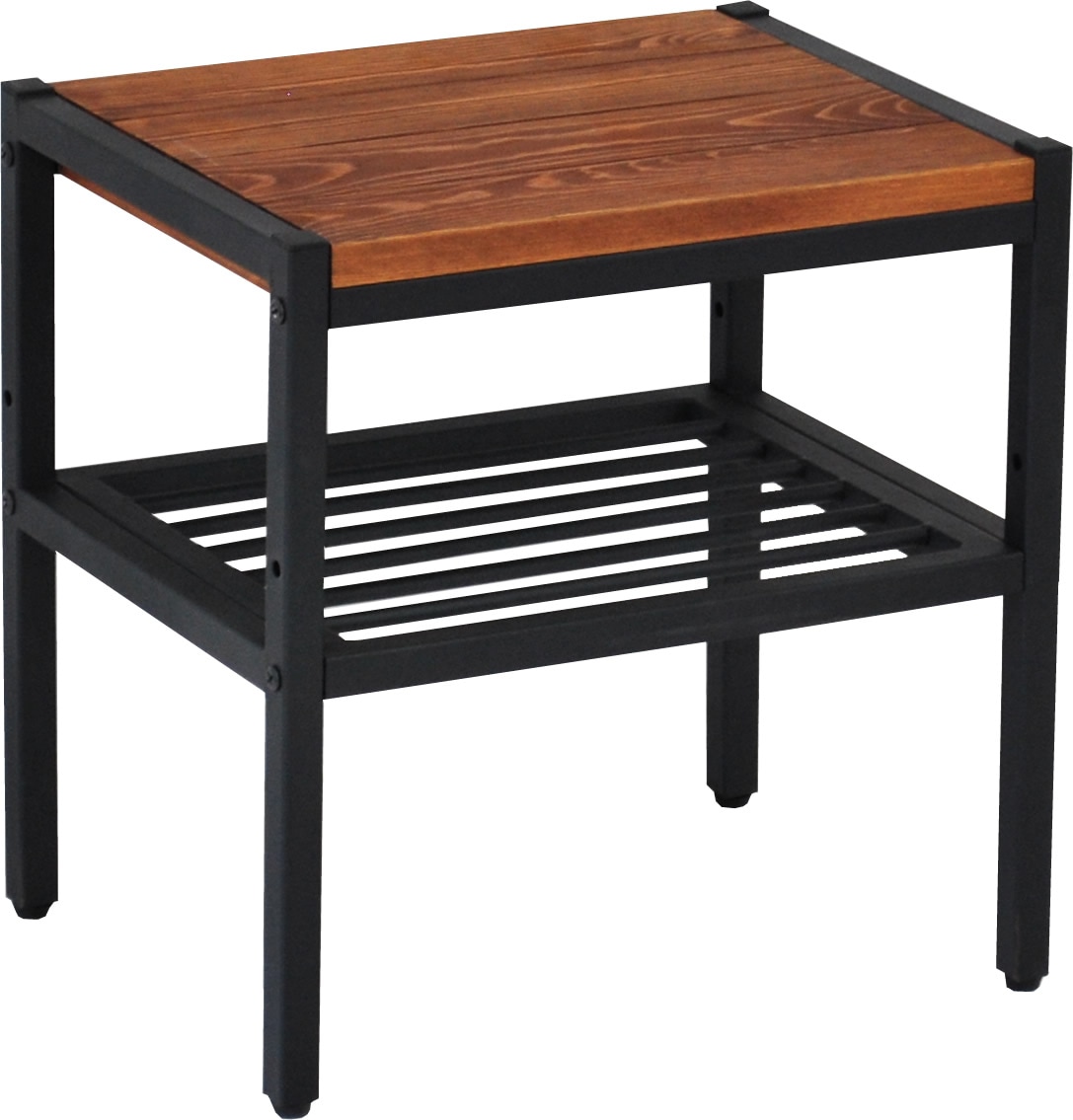 住まいスタイル 天然木製サイドテーブル PT-400BRN