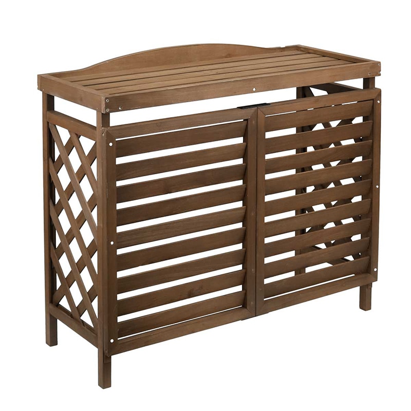 住まいスタイル 逆ルーバー室外機カバー gingham(ギンガム) YB-04-N001LBR 