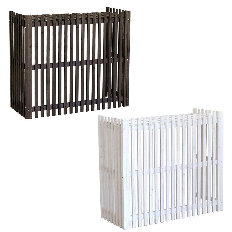 住まいスタイル 縦格子モダン室外機カバー 幅92.5 MODACO(モダコ) AC-M925DBR 