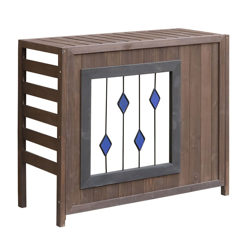 住まいスタイル ステンドグラス室外機カバー glass(グラス)AC-DG930BRN