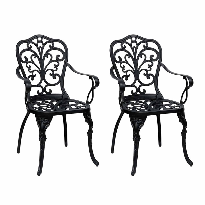 住まいスタイル アルミ製アームチェア2脚セット「トルペ」 BKS-C5289-2P