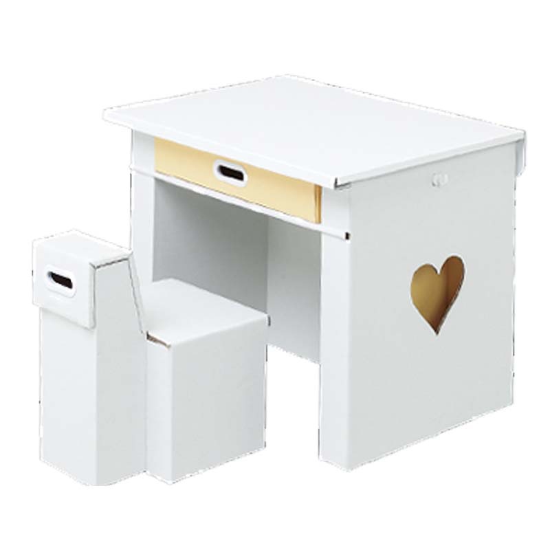 マツダ紙工業 エコかわデスクセット ハートイエロー