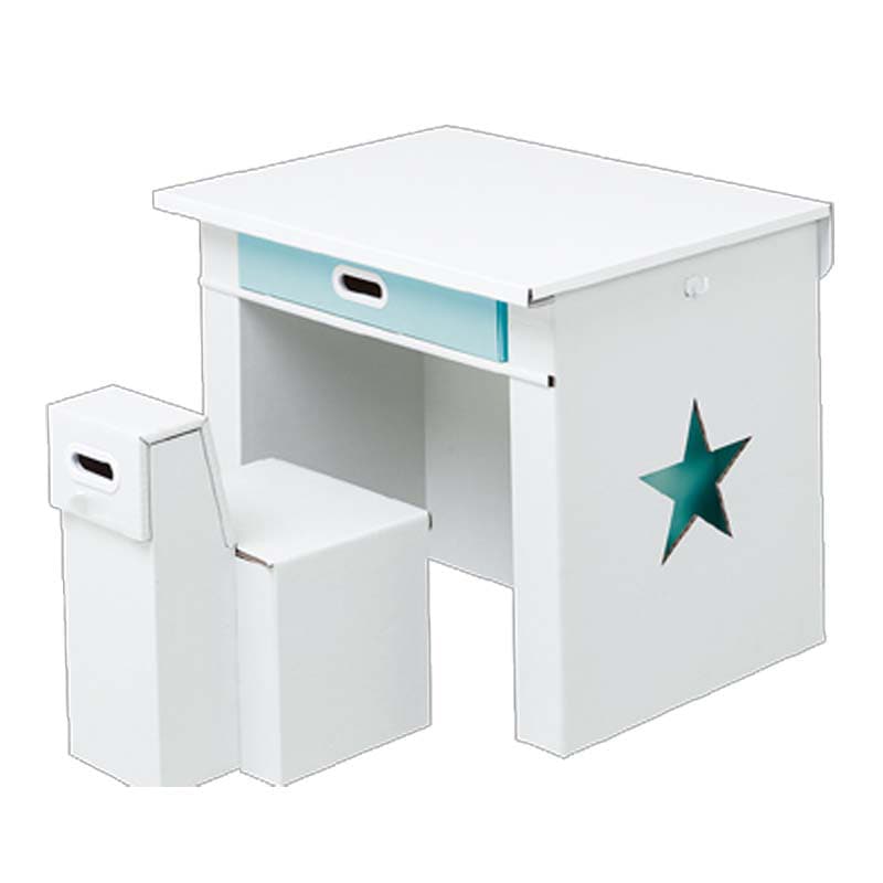 マツダ紙工業 エコかわデスクセット スターブルー