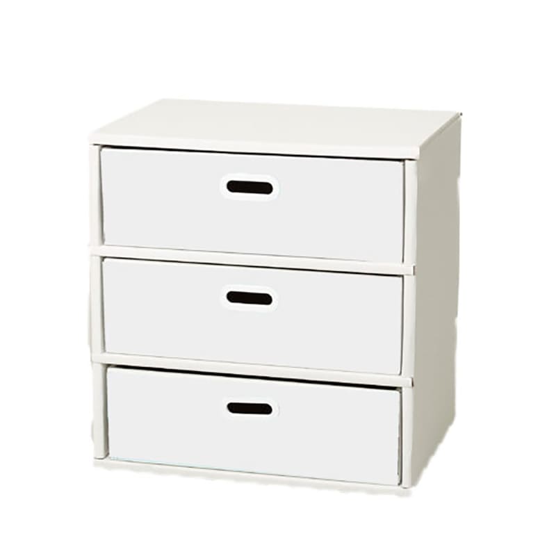 マツダ紙工業 オリジナルチェスト 3段Aタイプ ホワイト