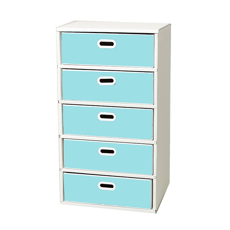 マツダ紙工業 オリジナルチェスト 5段Aタイプ ブルー