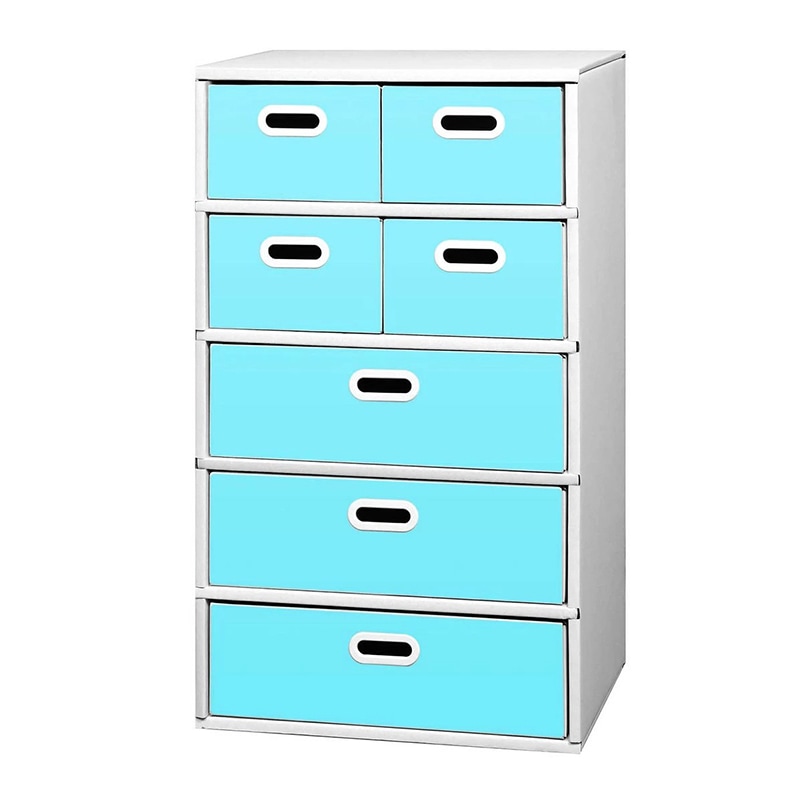 マツダ紙工業 オリジナルチェスト 5段Bタイプ ブルー