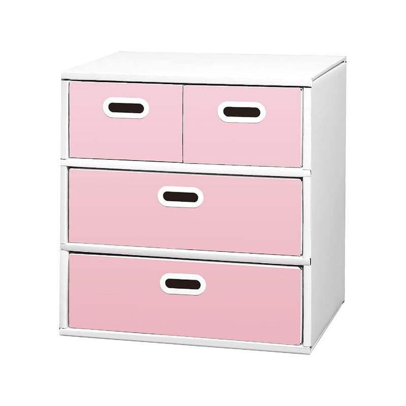 マツダ紙工業 オリジナルチェスト 3段Bタイプ ピンク