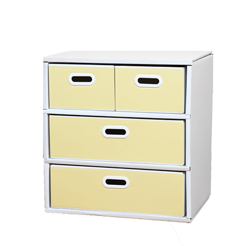 マツダ紙工業 オリジナルチェスト 3段Bタイプ イエロー