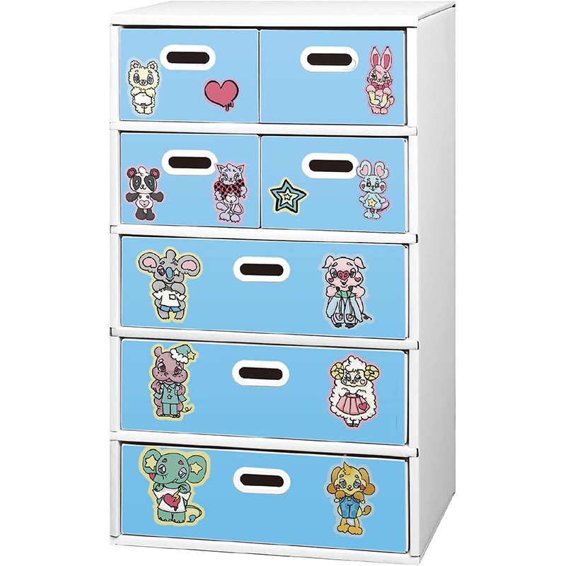 マツダ紙工業 お片付けチェスト 5段 ブルー