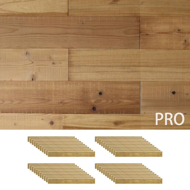 住まいスタイル SOLIDECO -PRO- 壁に貼れる天然木パネル 44枚組(約6.64m2)ナチュラルエイジング SLDC-44P-P002AGE