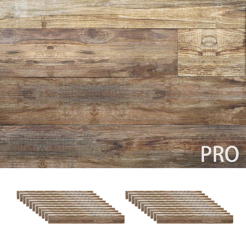 住まいスタイル SOLIDECO -PRO- 壁に貼れる天然木パネル 22枚組(約3.32m2)ブルックリン SLDCPR-22P