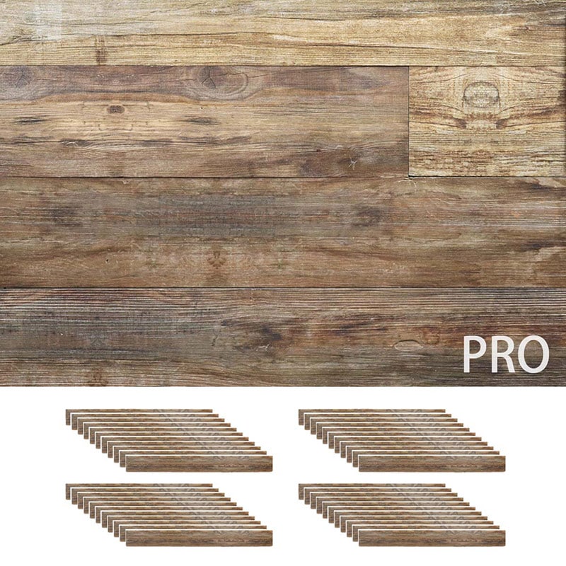 住まいスタイル SOLIDECO -PRO- 壁に貼れる天然木パネル 44枚組(約6.64m2)ブルックリン SLDCPR-44P