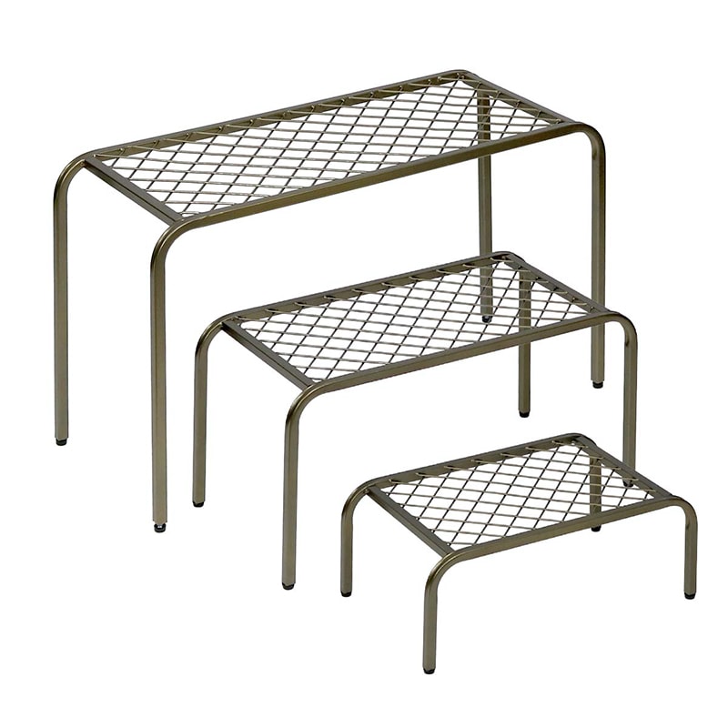 住まいスタイル アイアンプランタースタンド「TWILL」(ツイル)3点セット TW007-3PS-GLD