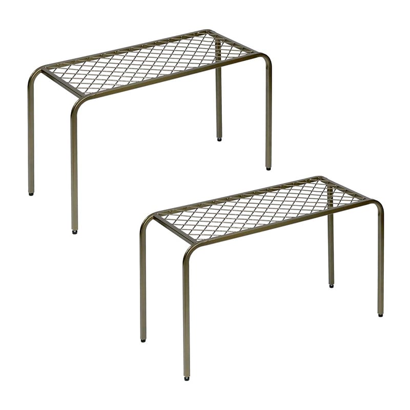 住まいスタイル アイアンプランタースタンド「TWILL」(ツイル)大サイズ　2個組 TW006-2P-GLD