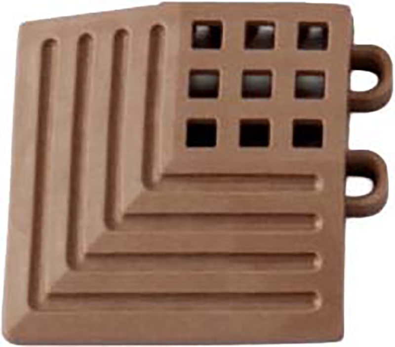 テラモト タッチマットⅡ専用ふち 茶 角ふち