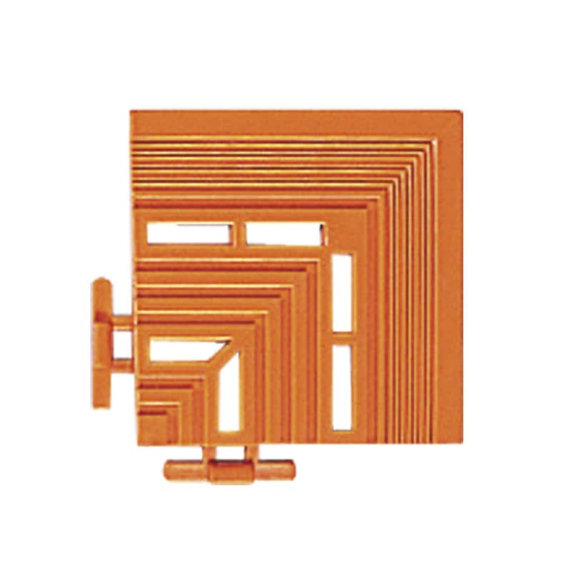 テラモト エコジョイントスノコ専用ふち 角ふち オレンジ 100×100mm