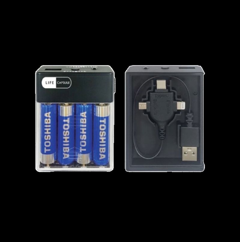 河本総合防災 単3乾電池式備蓄用スマホ充電器 CSE-010LC LIFE CAPSULE 120個/箱