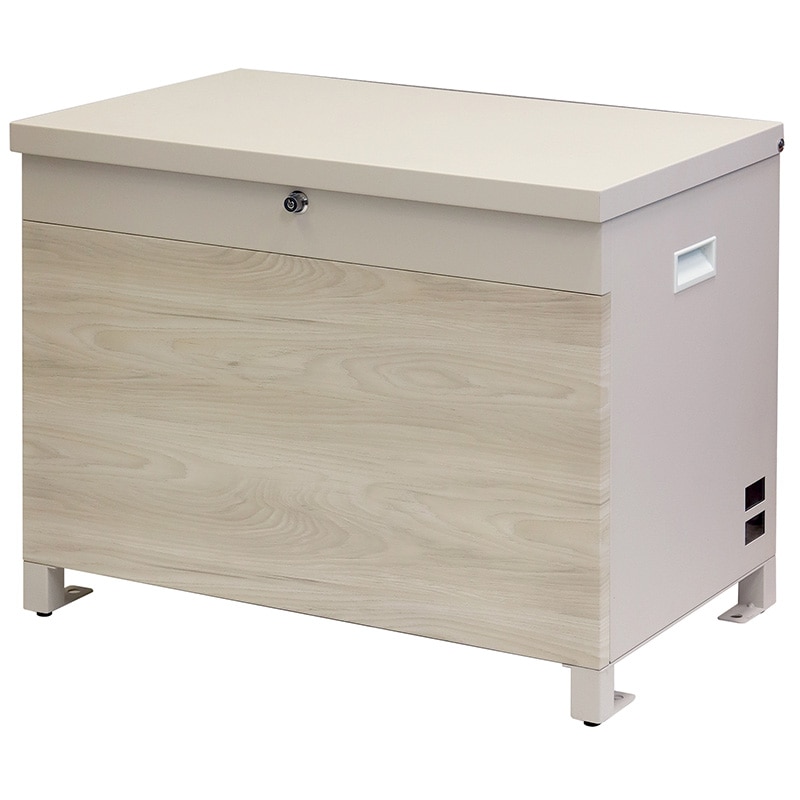 MOJYU モジュ ベンチ収納宅配ボックスPaolaパオラ PBX-097 グレージュ/ホワイト木目