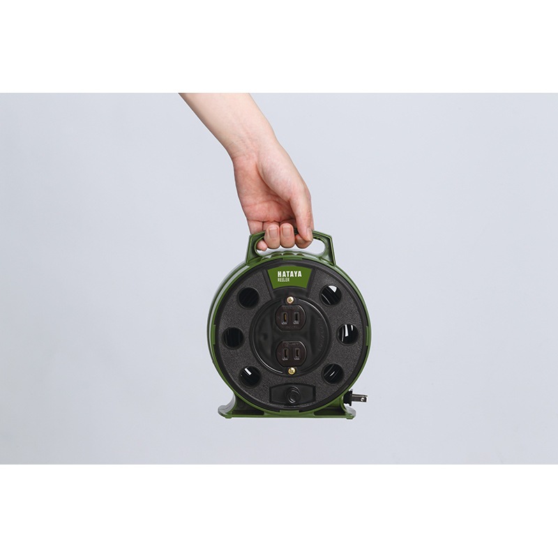 ハタヤリミテッド リーラー5ｍ 手巻式 オリーブグリーン RL-5-OG