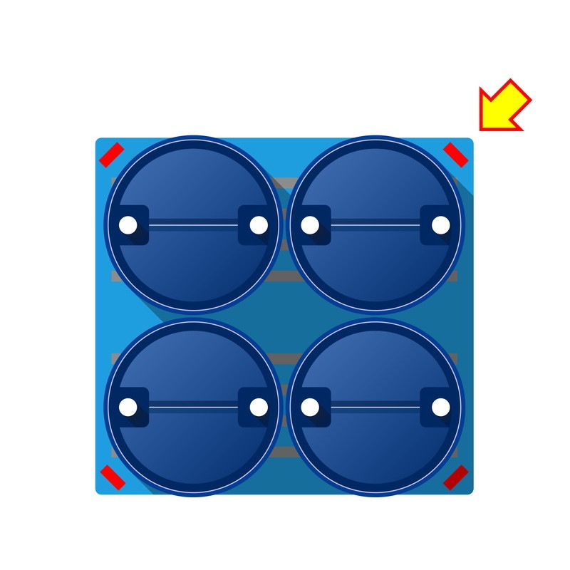三甲 サンコー プラスチックパレット2方差し両面使用型 LX-115122R2 ブルー