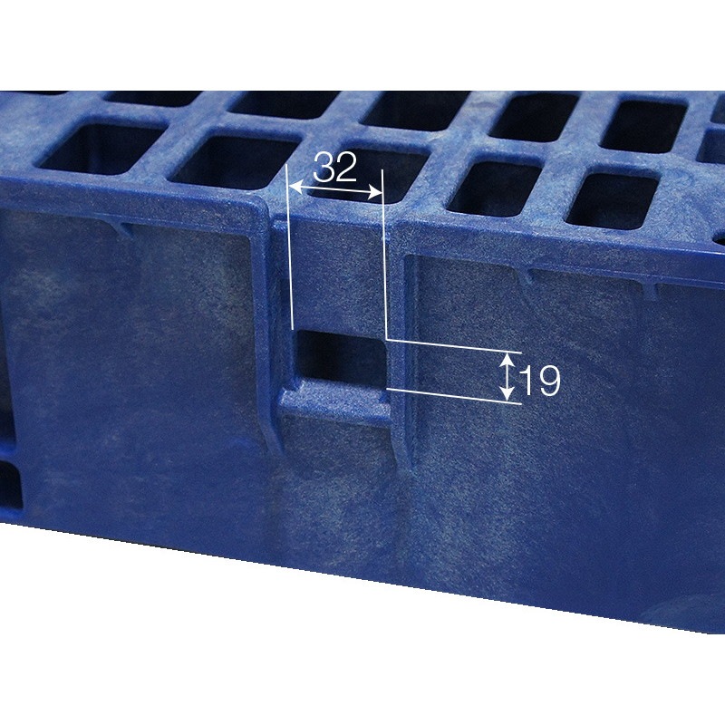 三甲 サンコー プラスチックバンド掛け用フック 取付機構付きパレット TLパレット S2-102102 ブルー