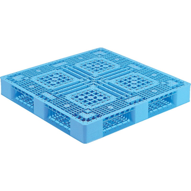三甲 サンコー プラスチックパレット4方差し片面使用型 D4-1111-5 ライトブルー
