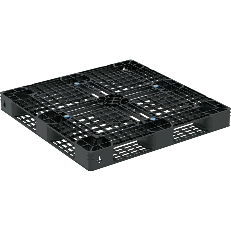 三甲 サンコー プラスチックパレット 片面4方差し D4-1111-17 ブラック