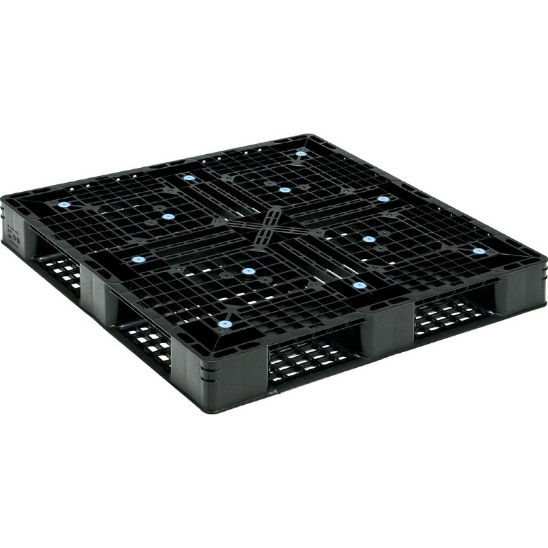 三甲 サンコー プラスチックパレット4方差し片面使用型 D4-1111-7 ブラック