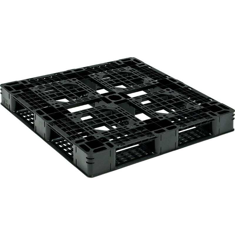三甲 サンコー プラスチックパレット4方差し片面使用型 D4-1111-8 ブラック