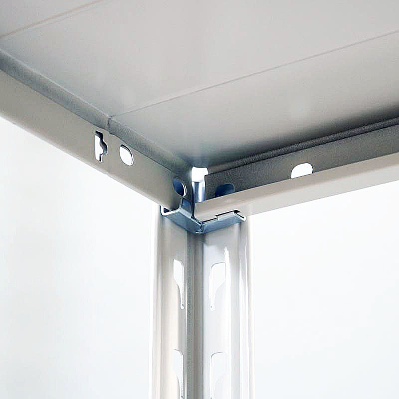 スチールラック 業務用 高さ210 幅150 奥行30cm 天地 4段 軽量 ABL型 耐荷重 150kg/段 収納棚 棚 スチール棚 ラック 日本製 アサカ ホワイト グレー 大型収納 店舗 倉庫 整理棚 事務所 物品棚 バックヤード 強力 組立ラック