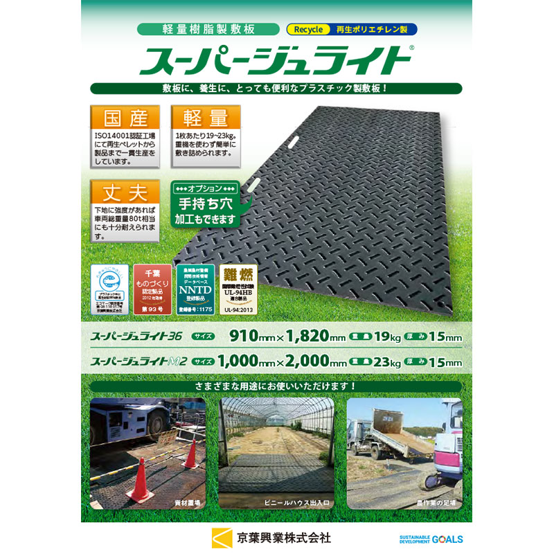 京葉興業 敷板 スーパージュライトM2 1000×2000