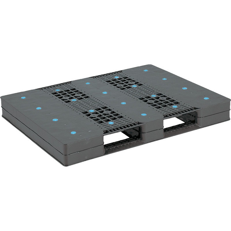 三甲 サンコー プラスチックパレット2方差し片面使用型 D-1013 グレー