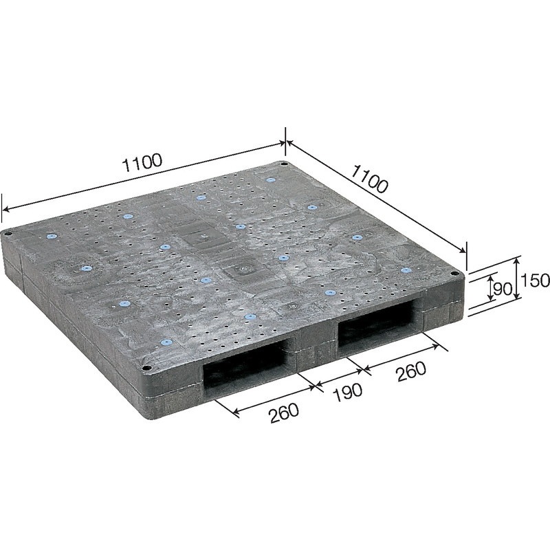 三甲 サンコー プラスチックパレット2方差し片面使用型 D-1111F