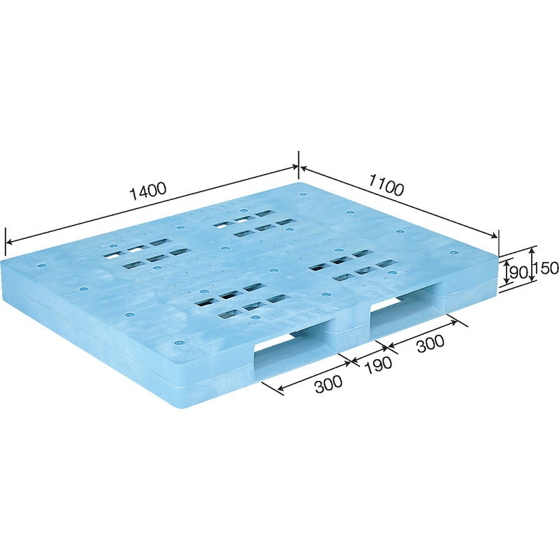 三甲 サンコー プラスチックパレット2方差し片面使用型 D-1114F