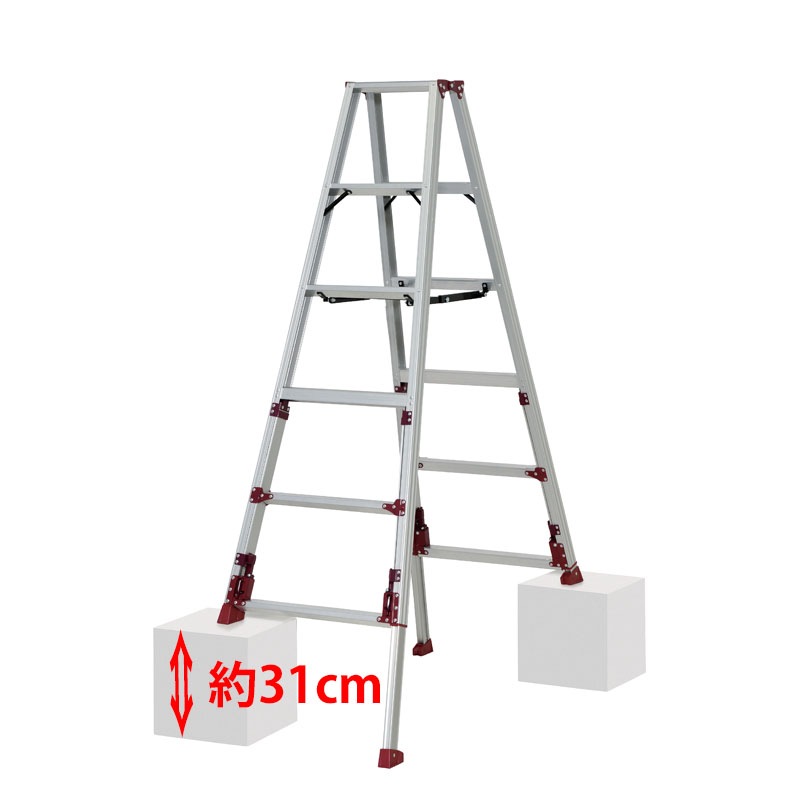 ピカ 四脚アジャスト式専用脚立 上部操作タイプ スタッピー SXJ-180A