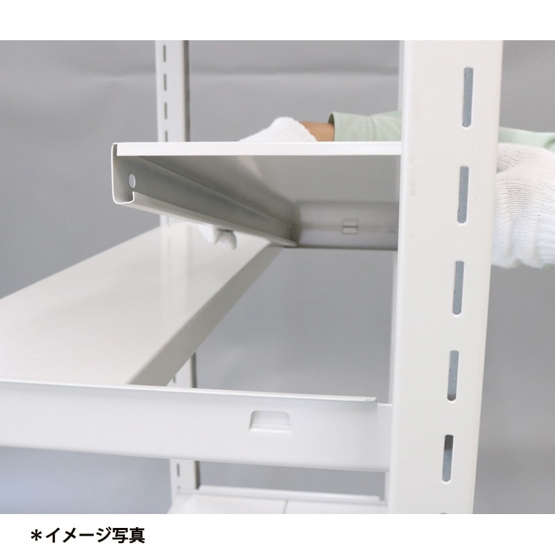スチールラック 業務用 高さ120 幅90 奥行48cm 天地 4段 増連 中量 AMBL型 耐荷重 300kg/段 収納棚 棚 スチール棚 ラック 日本製 アサカ ホワイト グレー 大型収納 店舗 倉庫 整理棚 事務所 物品棚 バックヤード 強力 組立ラック