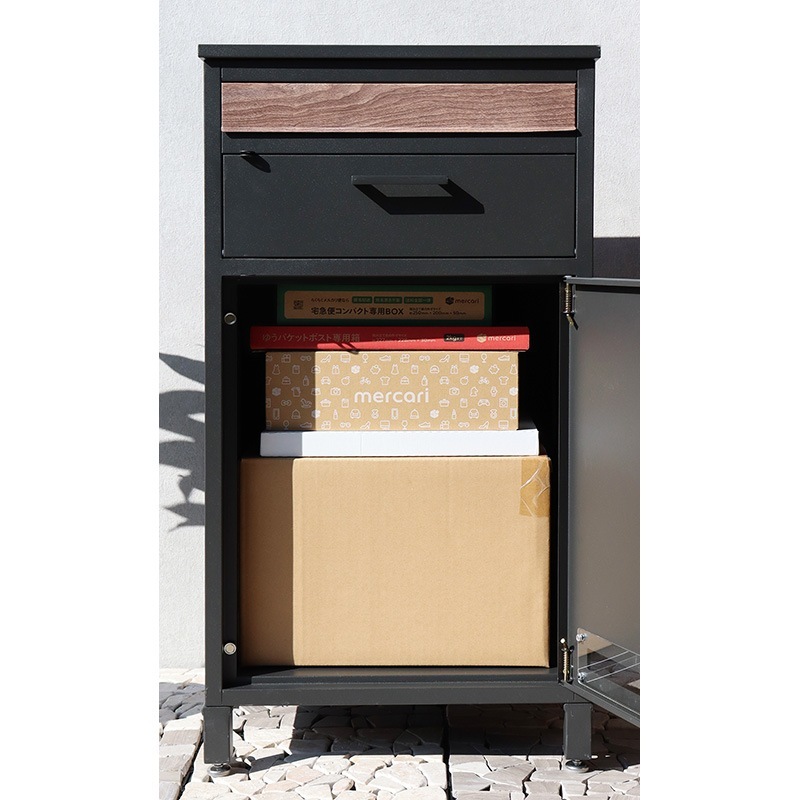 MOJYU モジュ 宅配ボックス付ポストJakeジェイク PBX-006 ディムグレー