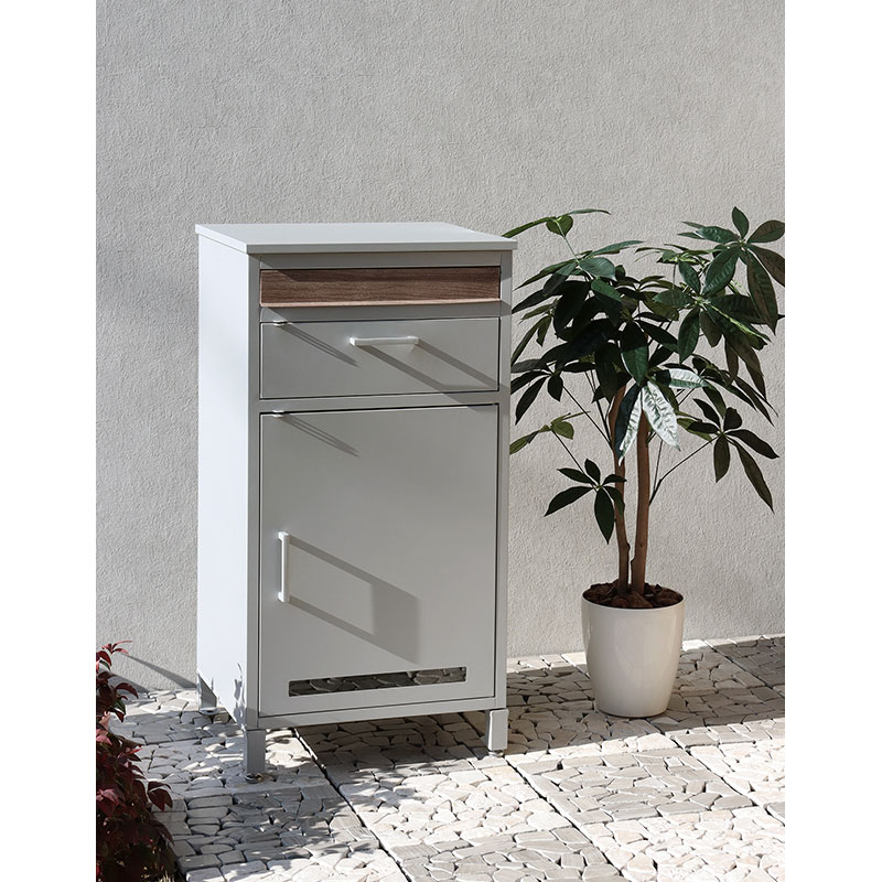 MOJYU モジュ 宅配ボックス付ポストJakeジェイク PBX-007 シルバー