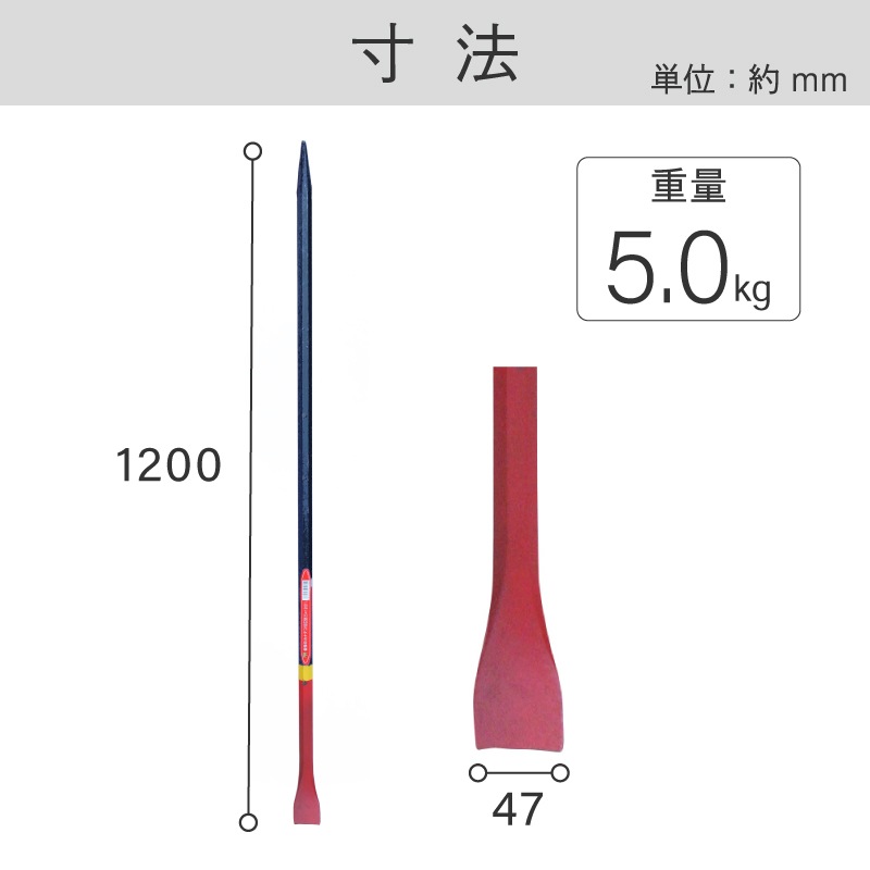 金象 金テコ 幅広 25×1200