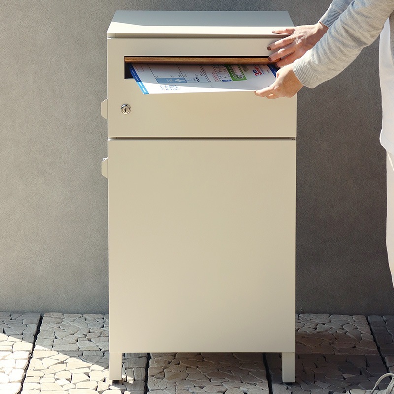 MOJYU モジュ 宅配ボックス付ポストGianジャン PBX-015 グレージュ