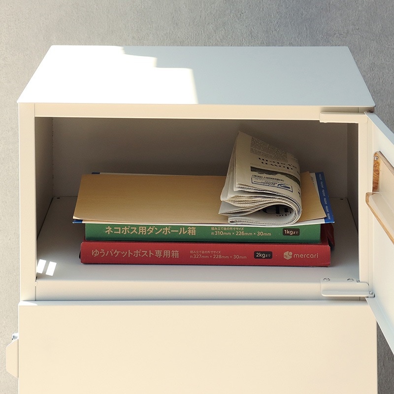 MOJYU モジュ 宅配ボックス付ポストGianジャン PBX-015 グレージュ