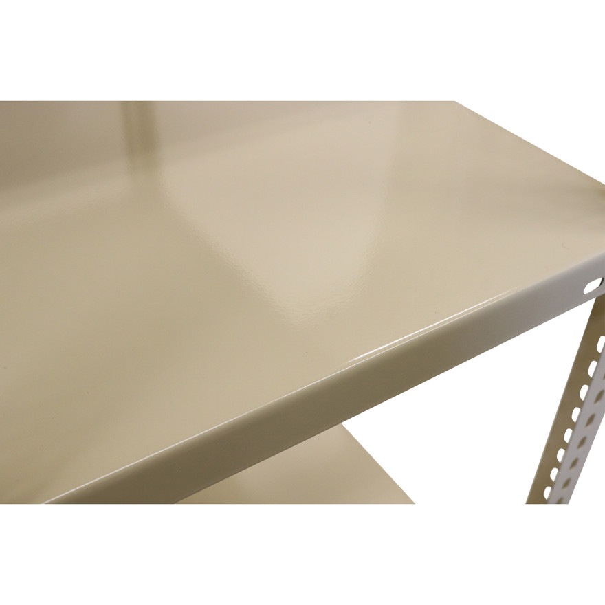 アイボリー スチール棚セット No.2 幅120 奥行45 高さ180cm 天地 5段 耐荷重100kg/段 スチールラック