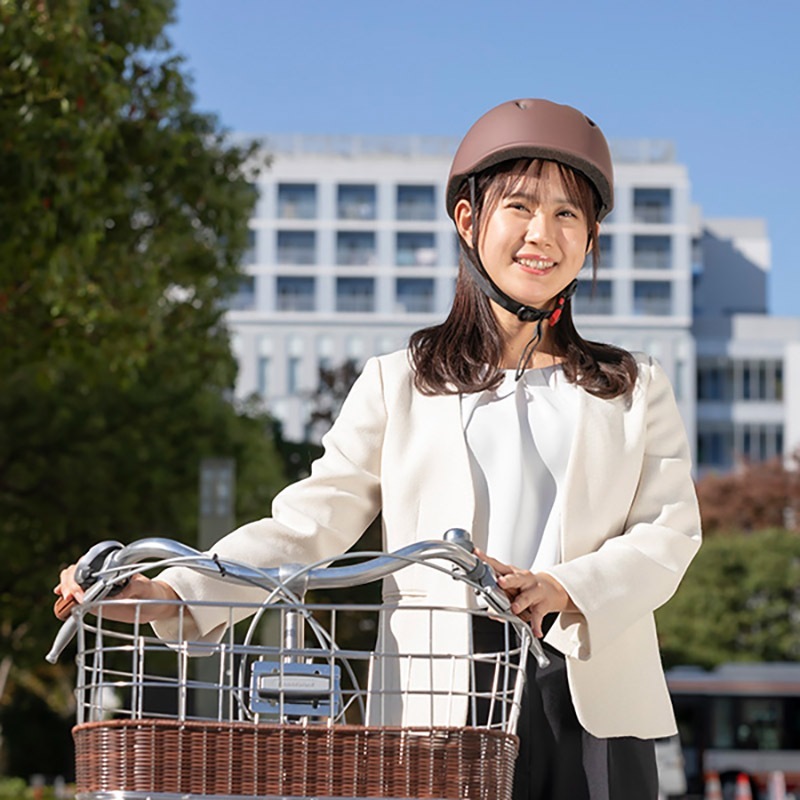 加賀産業 OSAMET チャリー ブラウン KGO-CH-40 自転車用ヘルメット