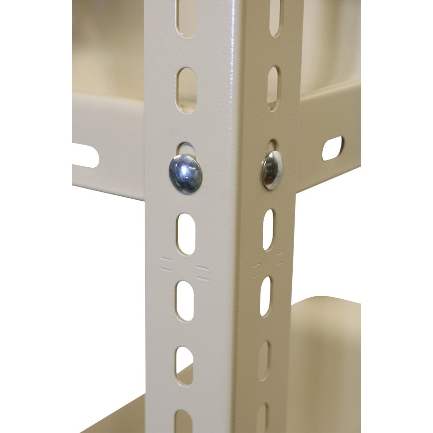 アイボリー スチール棚セット No.3 幅150 奥行45 高さ180cm 天地 5段 耐荷重100kg/段 スチールラック