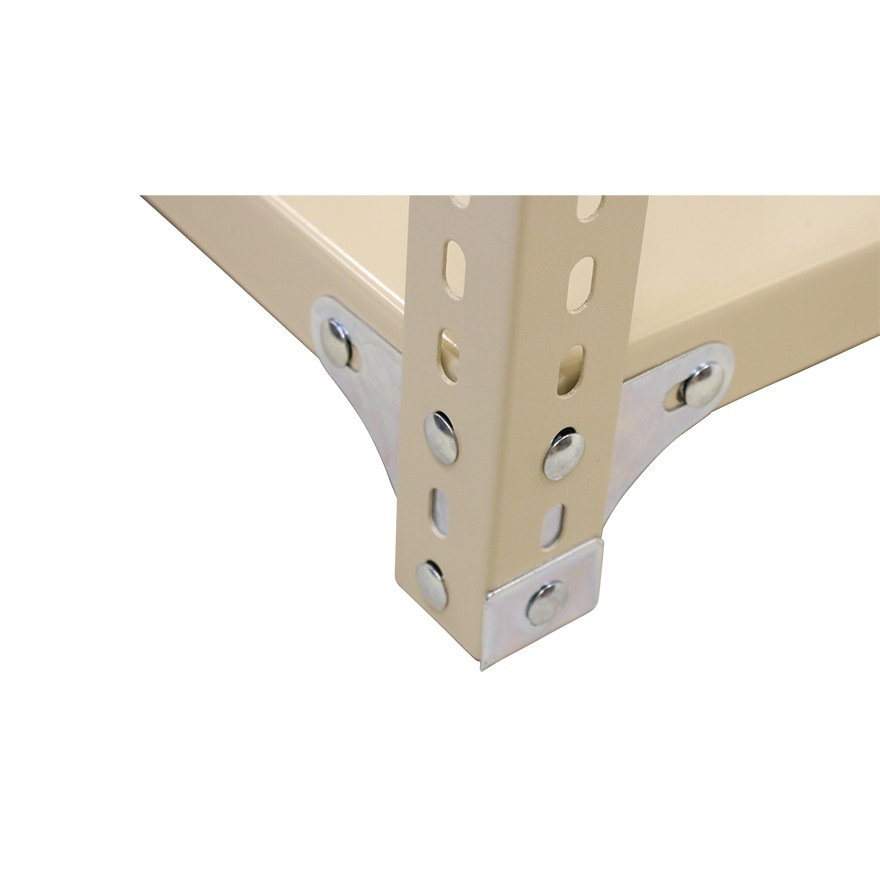 アイボリー スチール棚セット No.3 幅150 奥行45 高さ180cm 天地 5段 耐荷重100kg/段 スチールラック