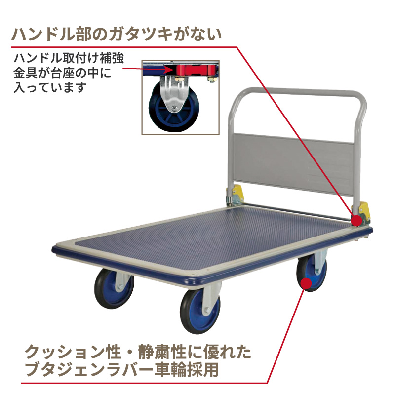 金象 キャリーラックジャンボエース 折りたたみハンドル式 車輪径200mm