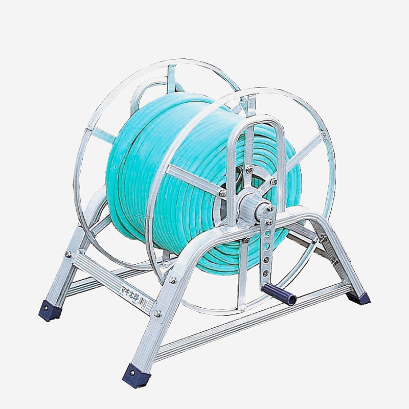 ハラックス マキ太郎 アルミ製 ホース巻取器 φ8.5mm動噴ホース50m巻用
