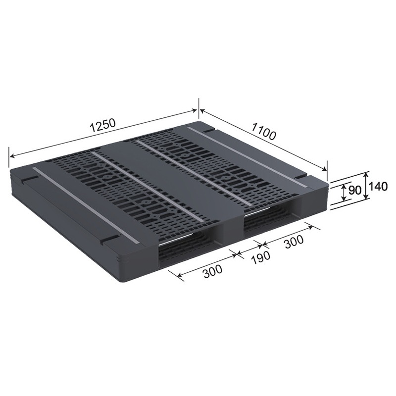 三甲 サンコー プラスチックパレット2方差し片面使用型 D2-110125F-2 ブラック