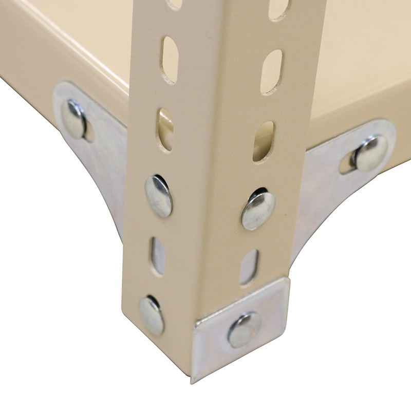 アイボリー スチール棚セット No.4 幅180 奥行45 高さ180cm 天地 5段 耐荷重100kg/段 スチールラック