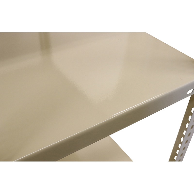 アイボリー スチール棚セット No.4 幅180 奥行45 高さ180cm 天地 5段 耐荷重100kg/段 スチールラック